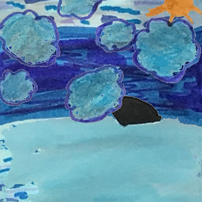 MiK Jugendkunstschule Berlin Mitte - Workshop Bewegte Bilder, Miriam-Makeba-Grundschule, Klasse 5, Schülerin - Josephina, Titel - springender Orca