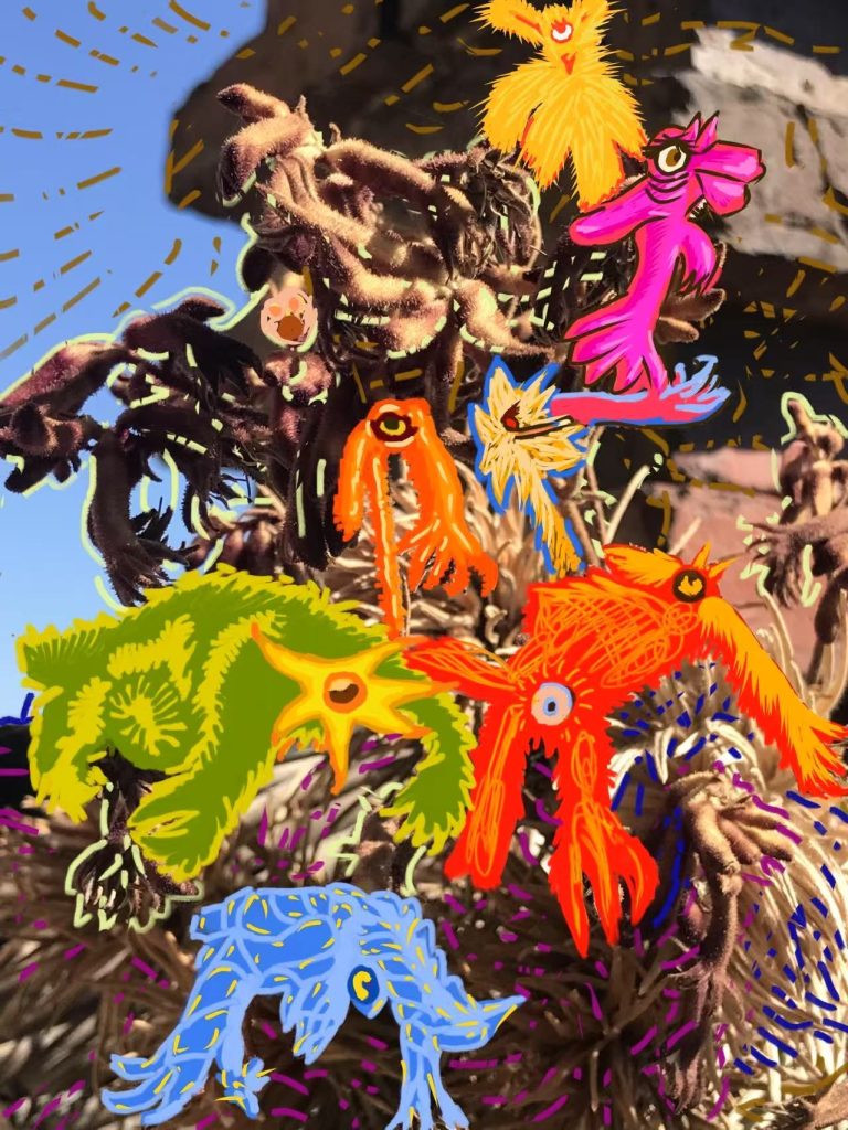 Bild: Beispielbild mit verschiedenen bunten, alienartigen Wesen