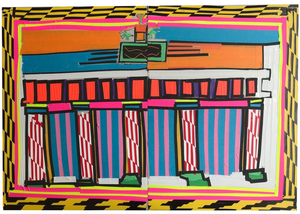 Bild: Beispielbild Tape Art Brandeburger Tor